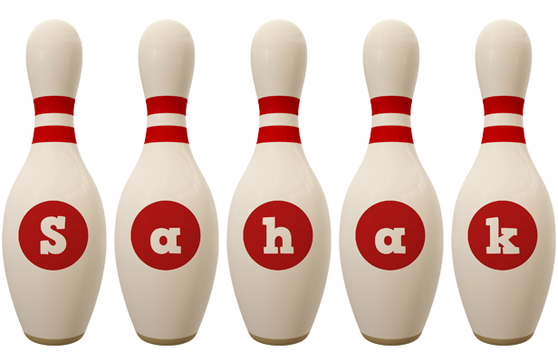 Sahak bowling-pin logo