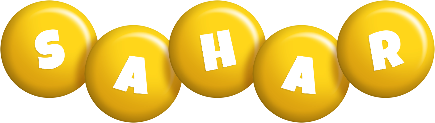 Sahar candy-yellow logo