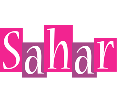 Sahar whine logo