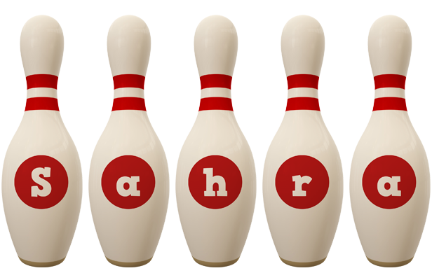 Sahra bowling-pin logo
