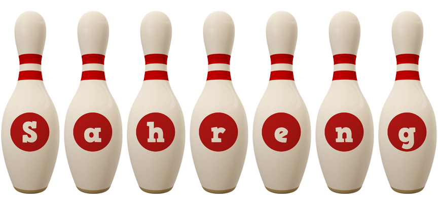 Sahreng bowling-pin logo