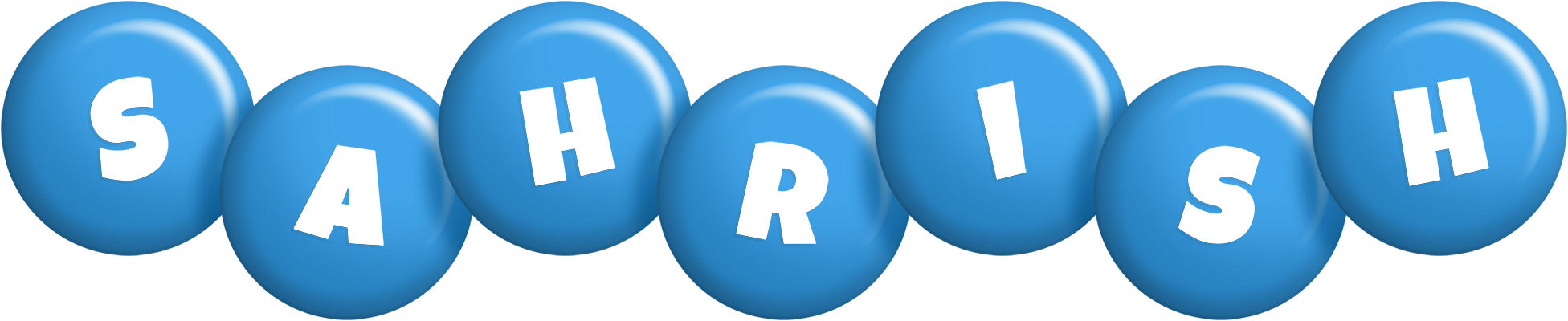 Sahrish candy-blue logo