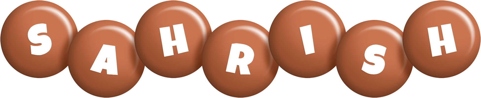 Sahrish candy-brown logo