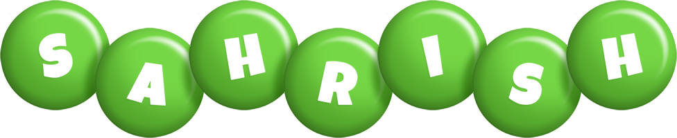 Sahrish candy-green logo