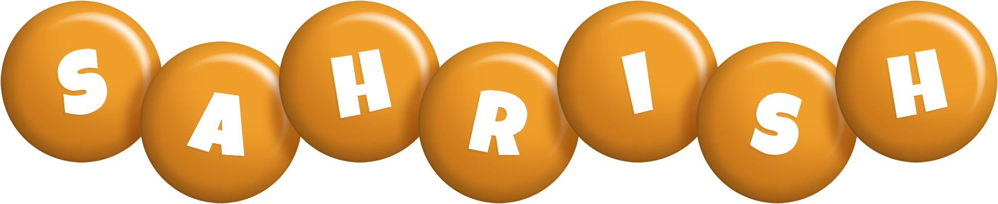 Sahrish candy-orange logo