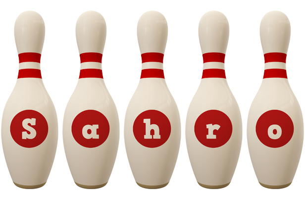 Sahro bowling-pin logo