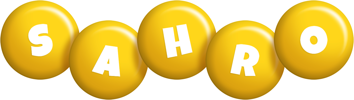 Sahro candy-yellow logo