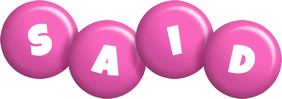 Said candy-pink logo