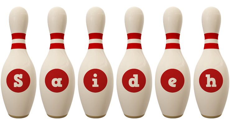 Saideh bowling-pin logo