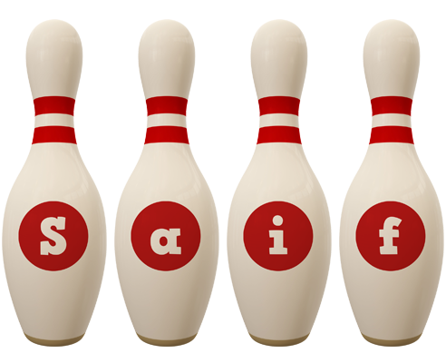 Saif bowling-pin logo