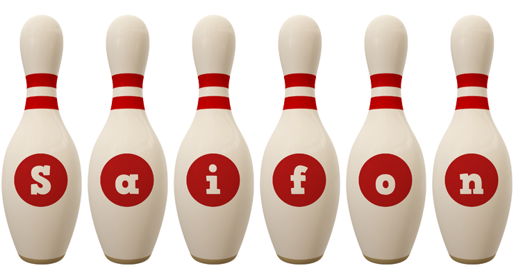 Saifon bowling-pin logo