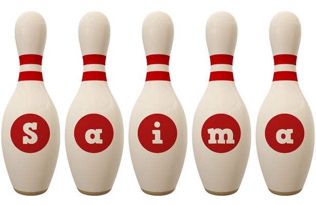 Saima bowling-pin logo