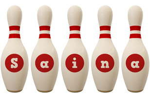 Saina bowling-pin logo