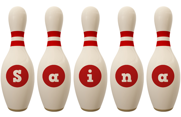 Saina bowling-pin logo