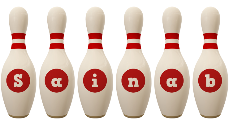 Sainab bowling-pin logo