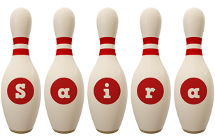 Saira bowling-pin logo