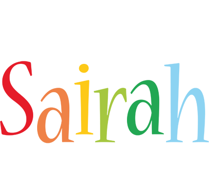 Sairah birthday logo