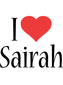 Sairah i-love logo