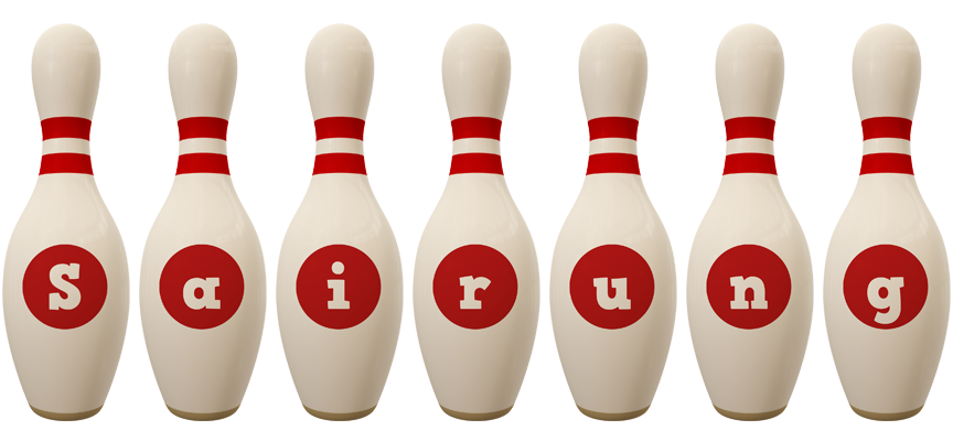 Sairung bowling-pin logo
