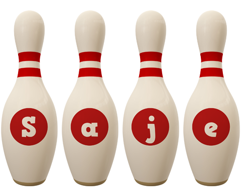 Saje bowling-pin logo