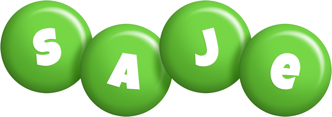 Saje candy-green logo