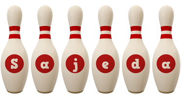 Sajeda bowling-pin logo