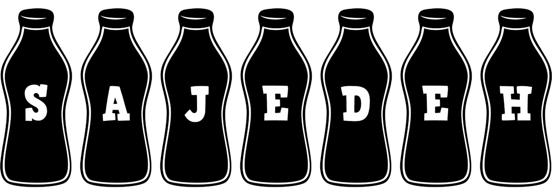 Sajedeh bottle logo