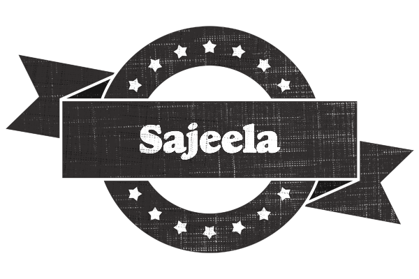 Sajeela grunge logo