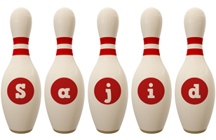 Sajid bowling-pin logo