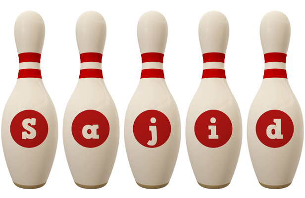 Sajid bowling-pin logo