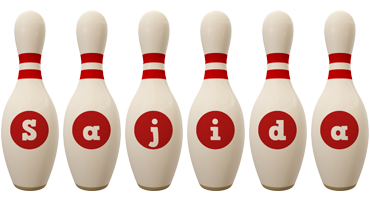 Sajida bowling-pin logo