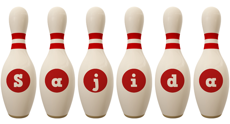 Sajida bowling-pin logo