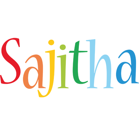 Sajitha birthday logo