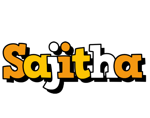 Sajitha cartoon logo