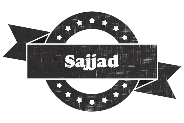 Sajjad grunge logo