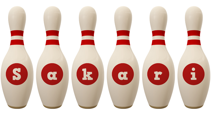 Sakari bowling-pin logo