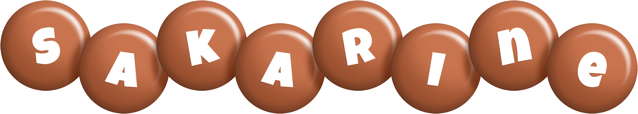 Sakarine candy-brown logo
