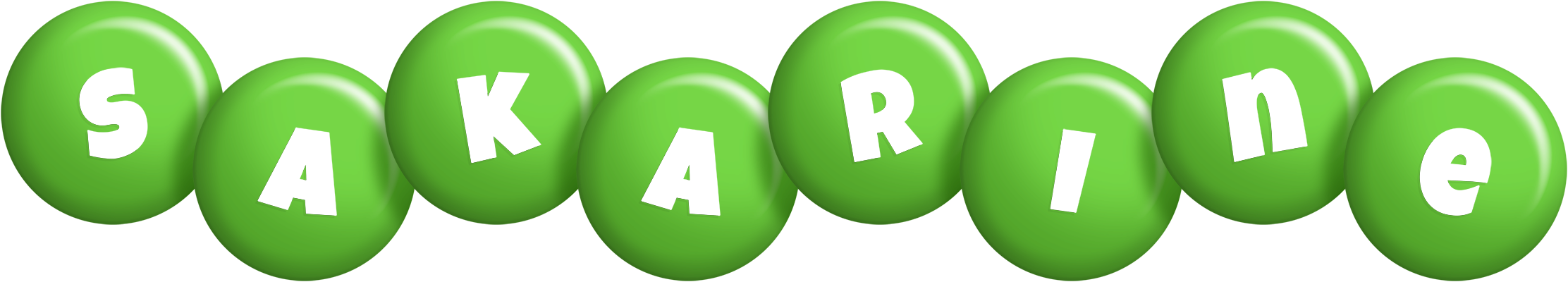 Sakarine candy-green logo