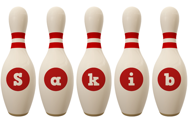 Sakib bowling-pin logo