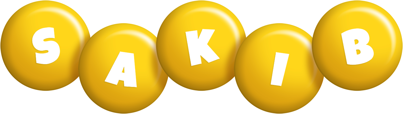 Sakib candy-yellow logo