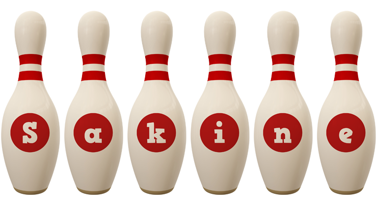 Sakine bowling-pin logo
