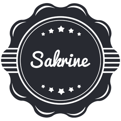 Sakrine badge logo