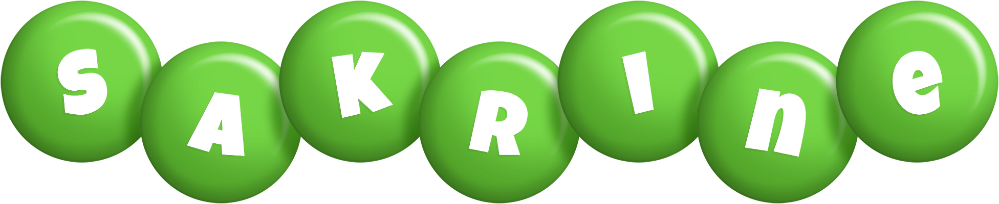 Sakrine candy-green logo
