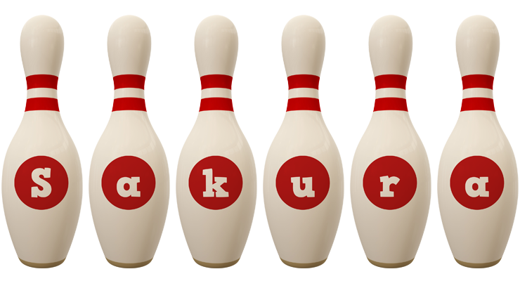 Sakura bowling-pin logo