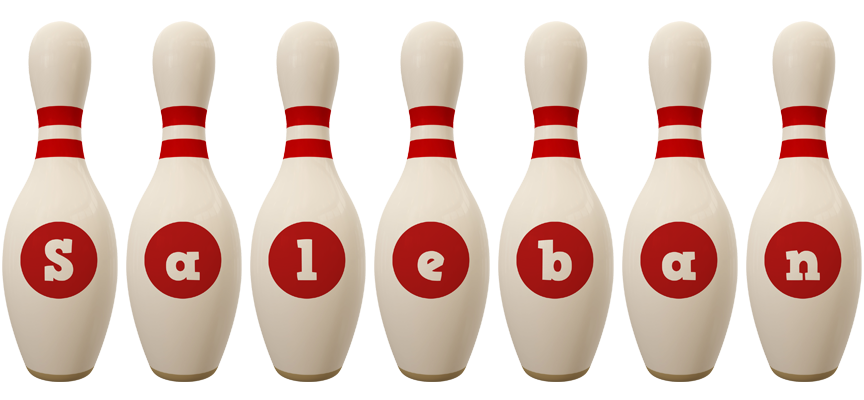 Saleban bowling-pin logo