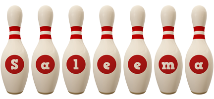 Saleema bowling-pin logo