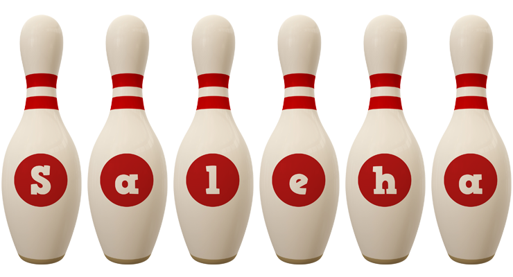 Saleha bowling-pin logo