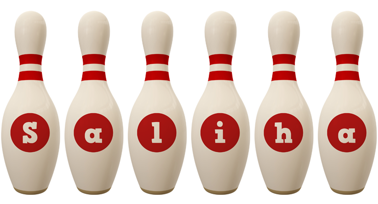 Saliha bowling-pin logo
