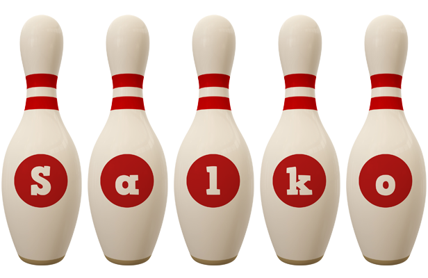 Salko bowling-pin logo