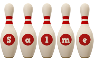 Salme bowling-pin logo